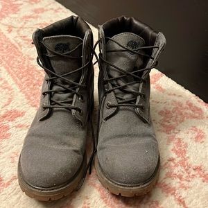 Gray Timberland boots